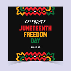 Emancipation Day Juneteenth Poster, Banner Background