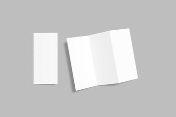 Trifold Brochure Blank Mockup