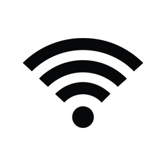 Wireless Network Icon with Up and Down Arrows – Flat Design.