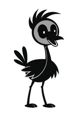 cartoon bird with a smile
