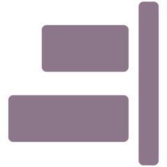 Right Align Tool Icon, Flat Style Isolated Vector Icon.