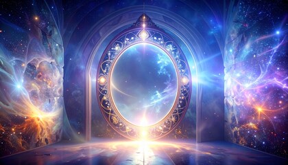 fantasy landscape with planet
