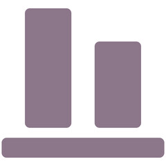 Bottom Align Tool Icon, Flat Style Isolated Vector Icon.