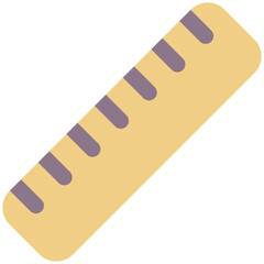 Ruler Icon, Measure, School Ruler In Cartoon Style, Flat Style Isolated Vector Icon.