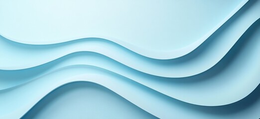 Obraz premium Abstract Pale Blue Wavy Layers Background