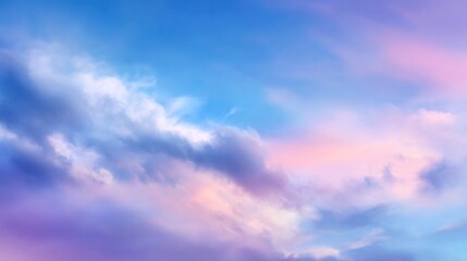 Obraz premium Pastel sky with clouds