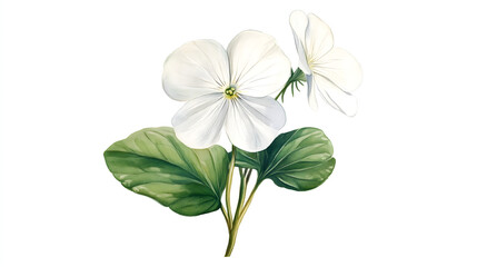 Fototapeta premium white flower isolated on white background