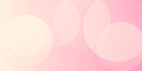 Minimalist banner background, pastel colorful, pink and yellow gradations. Circle effect style geometric, abstract background.