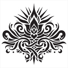 illustration vector graphic of tribal art abstract design ornament tattoo