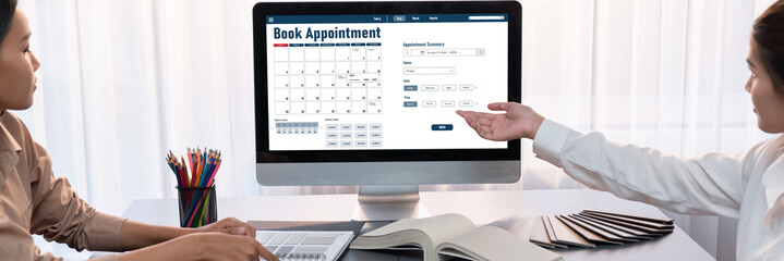 Online applointment booking calendar for brisk regristration on the internet website