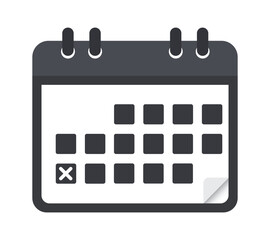 a sleek calendar icon, representing appointments, planning, and scheduling, perfect for digital interfaces, event management, and time organization.