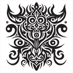 illustration vector graphic of tribal art abstract design ornament tattoo