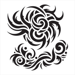 illustration vector graphic of tribal art abstract design ornament tattoo