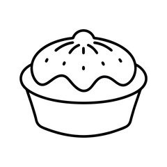 Baking Goods Outline Line Art Vector Set