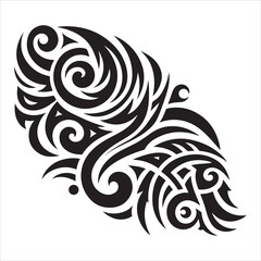 illustration vector graphic of tribal art abstract design ornament tattoo