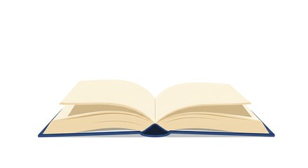 Obraz premium Open Book with Blank Pages for Reading or Writing Concept