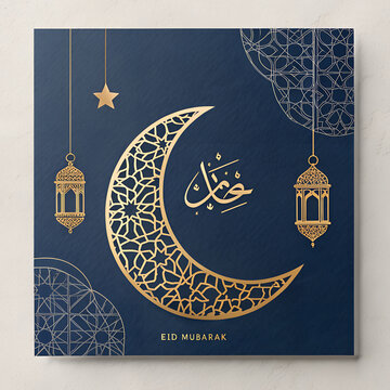 Elegant arabic calligraphy with gold texture for eid al adha celebration islamic festival spiritual background