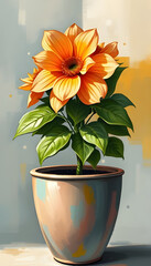 dark floral oil painting, moody flower still life, dramatic light vase painting, black background flower art, gothic floral oil artwork, mystery bouquet painting, low light floral still life, cinemati