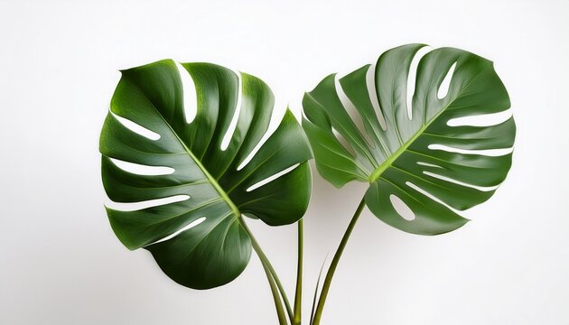 monstera jungle plant on a white background isolated background