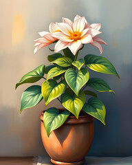 flower vase canvas ,expressive floral oil painting, oil on canvas flowers in vase