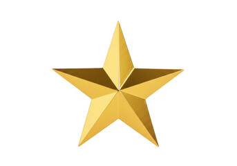Obraz premium Golden star isolated on transparent background