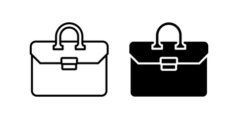 Briefcase icon set. for mobile concept and web design on white background