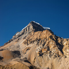 Yakwakang peak summit, view from Thorung high camp.