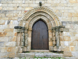 Medieval Church of Santa María del Azogue in Puebla de Sanabria, Zamora, Castile and León, Spain