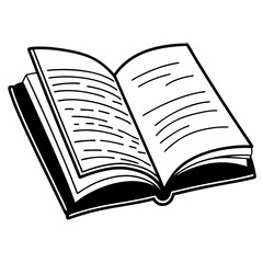 Open book illustration clean cutout professional design element transparent background