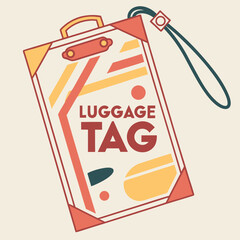 Stylish abstract luggage tag design travel accessory