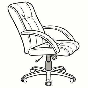 recommend clip art: Comfortable modern office chair swivel rolling wheels ergonomic design
