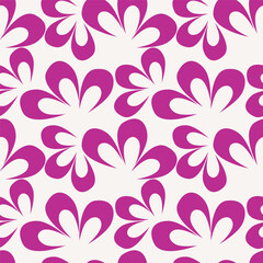 Trendy floral seamless pattern. Simple red and beige daisy. Spring flower template for packaging, postcards, textile printing, wallpaper. Hand drawn illustration isolated on white background