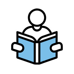 Professional light blue ticket icon isolated on white background