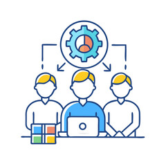 Teamwork collaboration progress professional design element