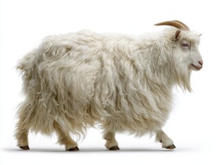 angora goat breed isolated on white