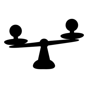 The balancing scale tipping to one side indicating imbalance or injustice