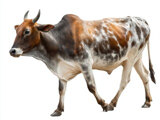 hariyana india cow breed isolated on white