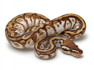 leopard pied side pattern morph of ball python snake