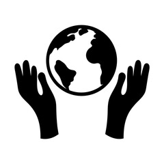 Symbolic illustration of caring for the Earth and global sustainability concept