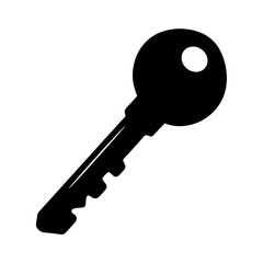 Single key in silhouette style for opening doors or starting vehicles