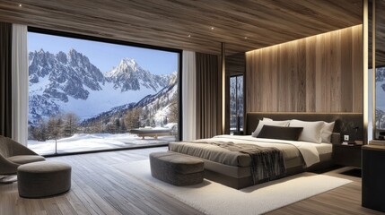 Fototapeta premium Mountaintop Master Bedroom