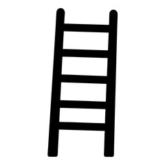Simple black and white ladder vector illustration with five steps design