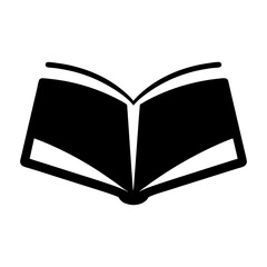Open book icon representing knowledge, education, reading, and learning materials