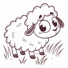 vector illustration of sheep