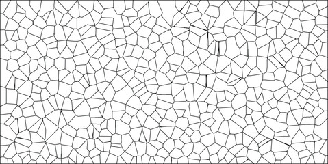 Obraz premium Geometric black and white pattern with irregular cellular design suitable for backgrounds and abstract visual concepts
