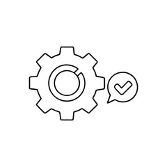 gear icon on metal button