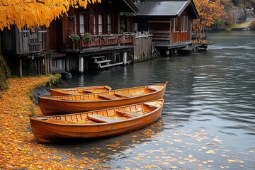 Obraz premium In the autumn season, Arashiyama in Kyoto, Japan, offers a view of the Katsura River from the Togetsu or Togetsukyo bridge