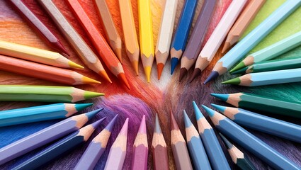 A colorful tapestry of delicate pencil shades