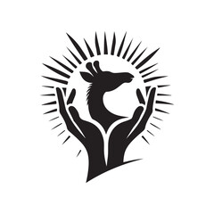 wildlife protection vector silhouette clip art logo design illustration. world environment day collection