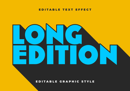 Bold Long Shadow Text Effect 